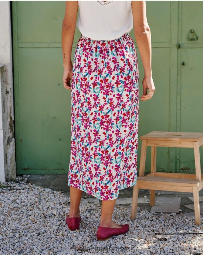 Polin et moi roxo saia midi frila roupas 6PL246308