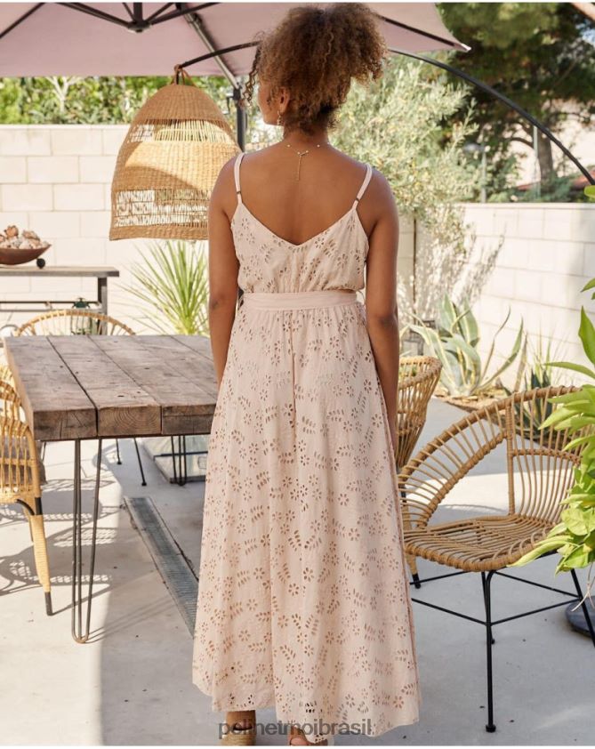 Polin et moi bege vestido cinto fátima roupas 6PL24617