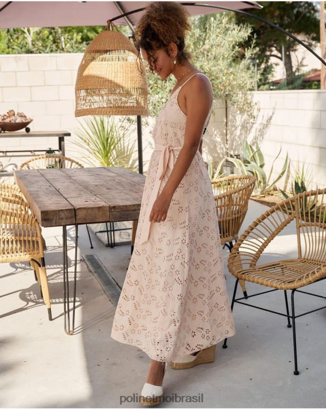Polin et moi bege vestido cinto fátima roupas 6PL24617