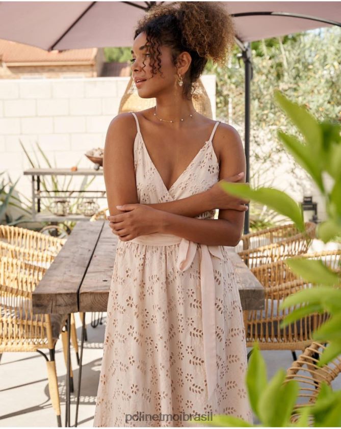 Polin et moi bege vestido cinto fátima roupas 6PL24617