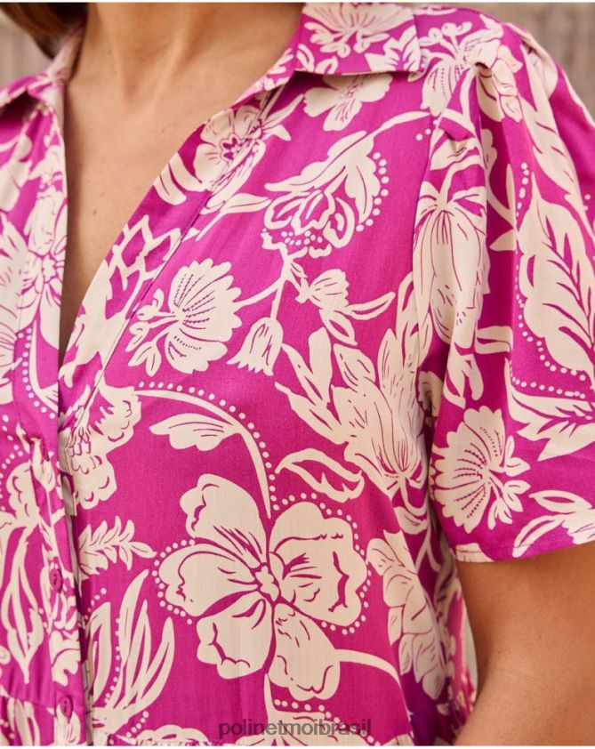 Polin et moi beringela vestido longo silva roupas 6PL24677