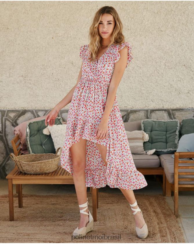 Polin et moi cru vestido assimétrico bessie roupas 6PL246117