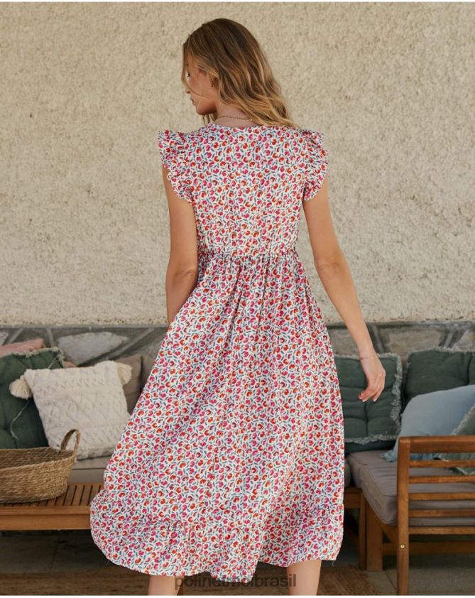 Polin et moi cru vestido assimétrico bessie roupas 6PL246117