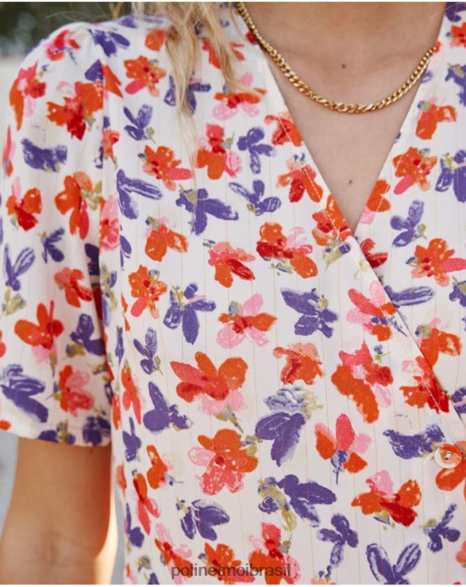 Polin et moi cru vestido cross-over gracia roupas 6PL24692