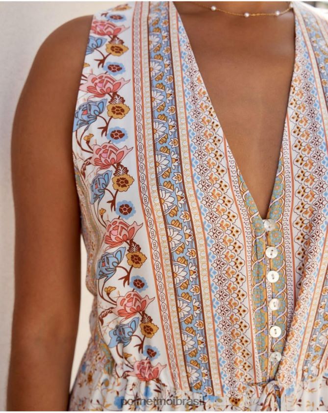 Polin et moi cru vestido eleny botões roupas 6PL24610