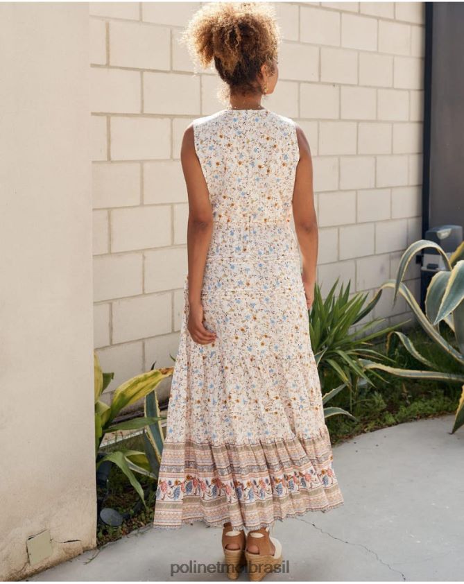 Polin et moi cru vestido eleny botões roupas 6PL24610