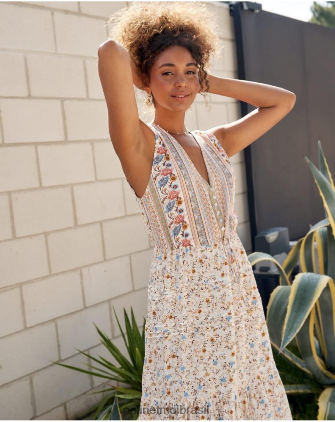 Polin et moi cru vestido eleny botões roupas 6PL24610