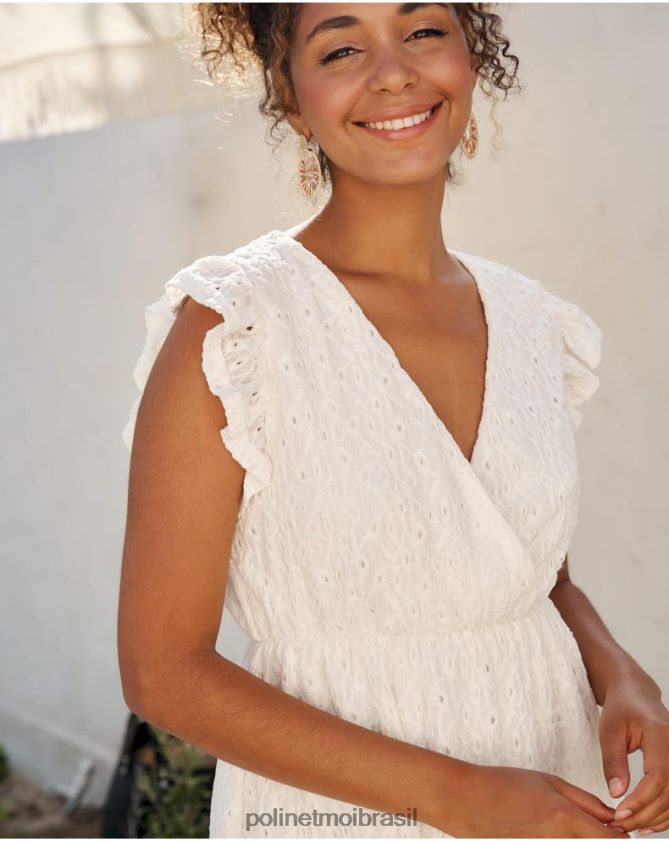 Polin et moi cru vestido mina vazado roupas 6PL24637