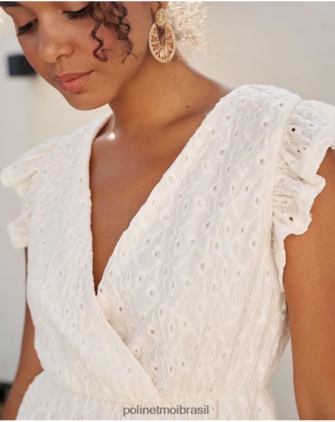 Polin et moi cru vestido mina vazado roupas 6PL24637