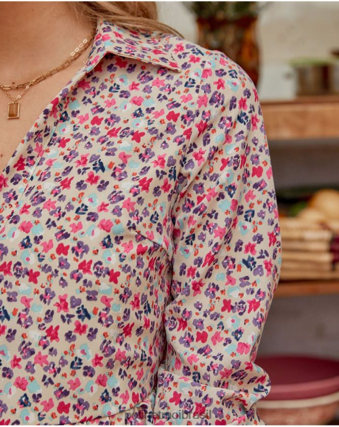 Polin et moi framboesa vestido curto Denise roupas 6PL246144