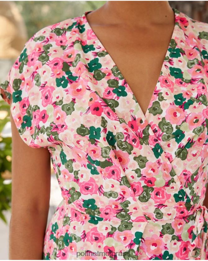 Polin et moi framboesa vestido transpassado tana roupas 6PL24623