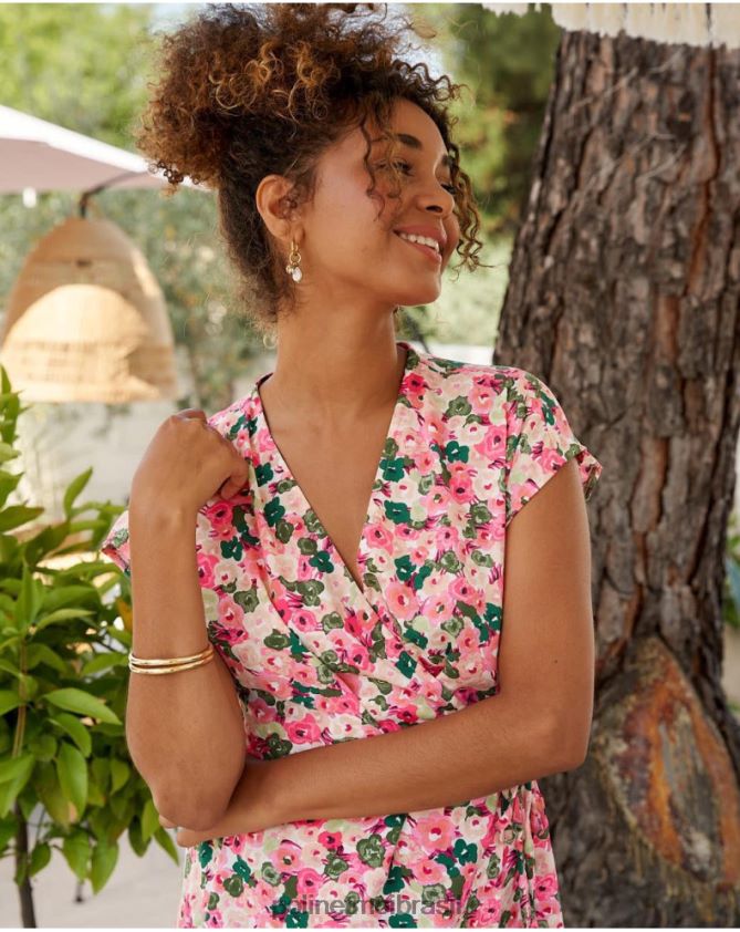 Polin et moi framboesa vestido transpassado tana roupas 6PL24623