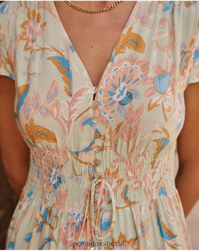 Polin et moi água verde vestido boho ireny roupas 6PL24636