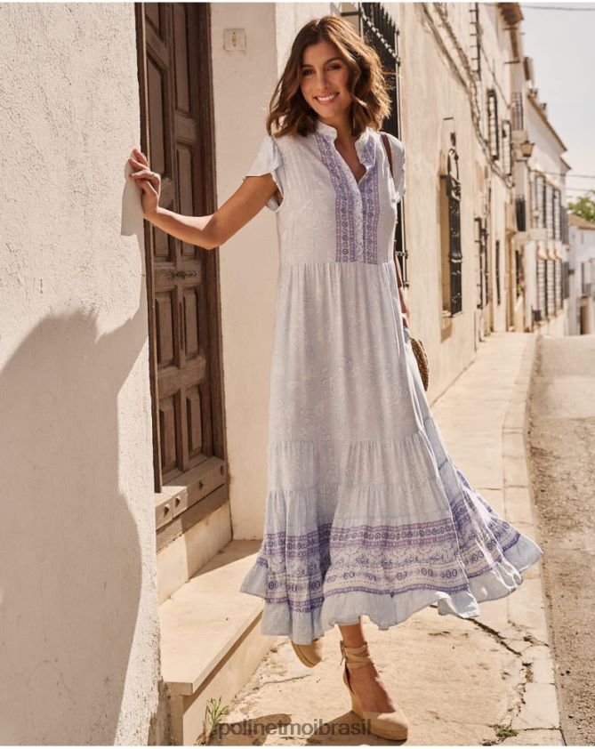 Polin et moi lilás vestido mao alice roupas 6PL24641