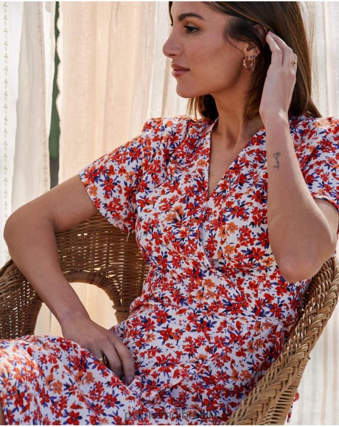 Polin et moi manga vestido cruzado dina roupas 6PL24657