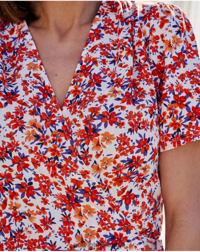 Polin et moi manga vestido cruzado dina roupas 6PL24657