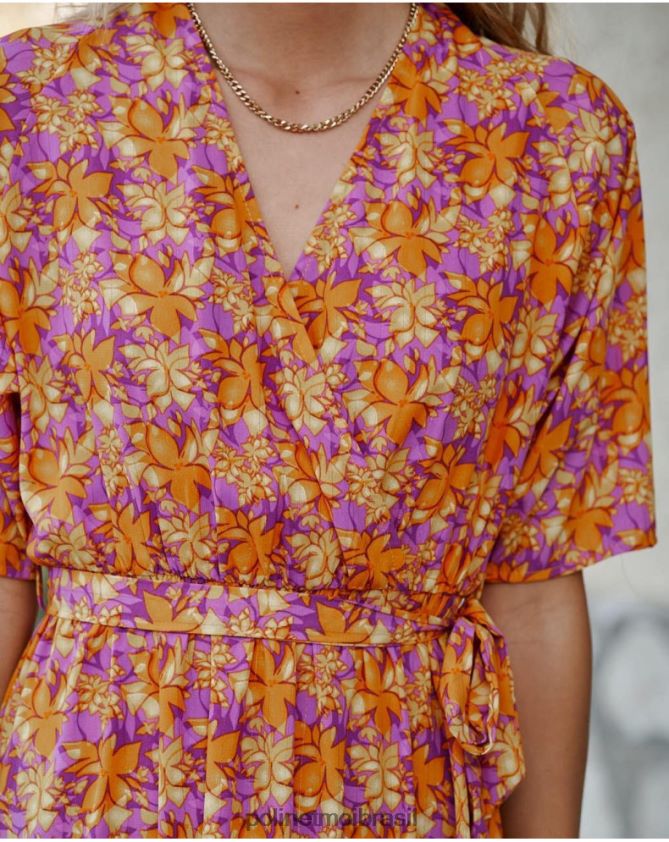 Polin et moi manga vestido esvoaçante rosela roupas 6PL246108