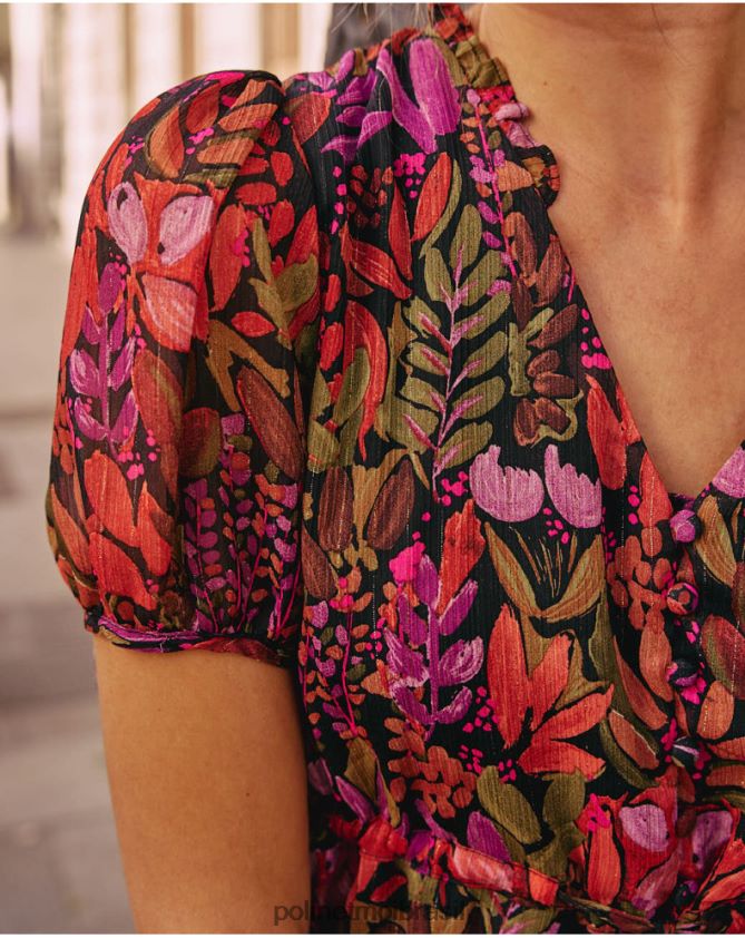 Polin et moi marrom vestido fluido maitane roupas 6PL24673