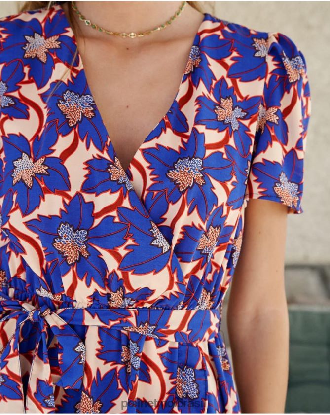 Polin et moi pequeno azul vestido curto charlotte roupas 6PL246112