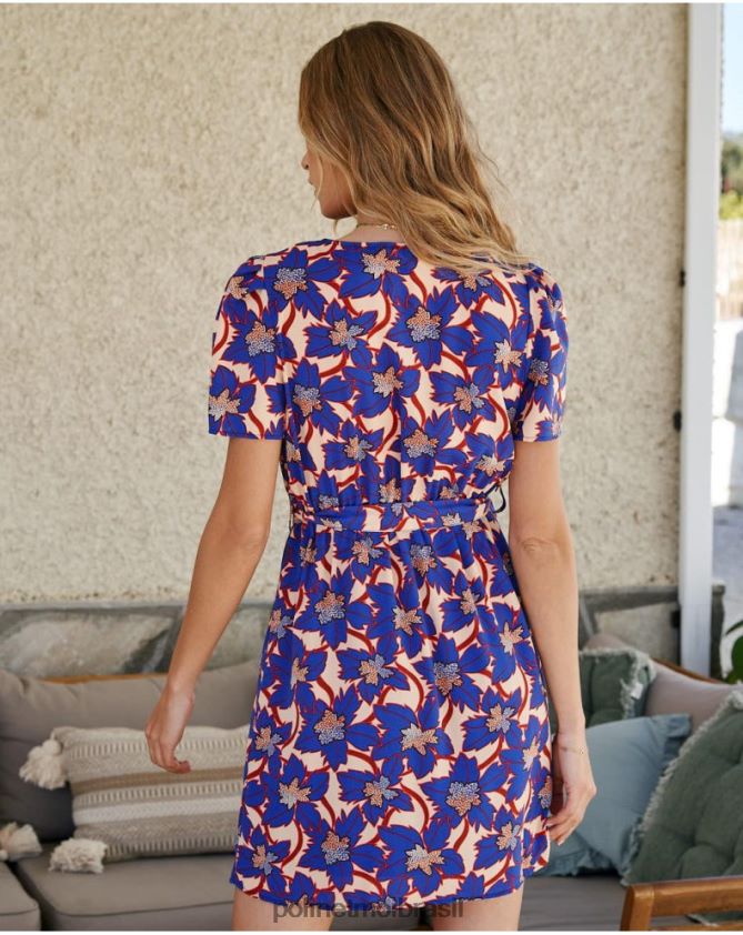 Polin et moi pequeno azul vestido curto charlotte roupas 6PL246112