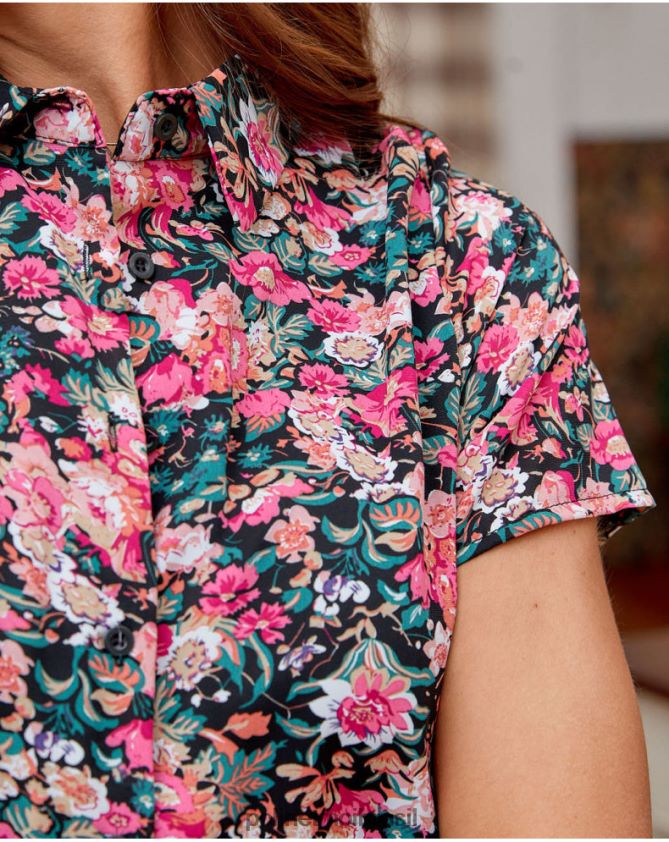 Polin et moi preto vestido camisa rebeca roupas 6PL246143