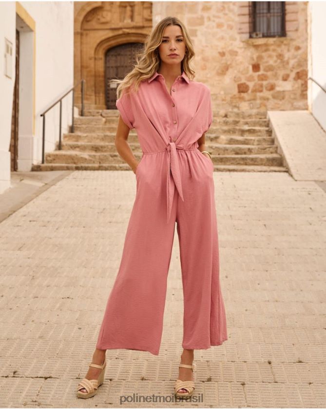 Polin et moi rosa arco de macaco miri roupas 6PL24655