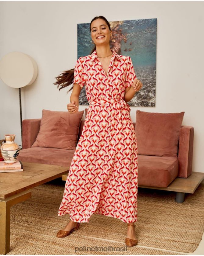 Polin et moi rosa vestido camisola aina roupas 6PL24697