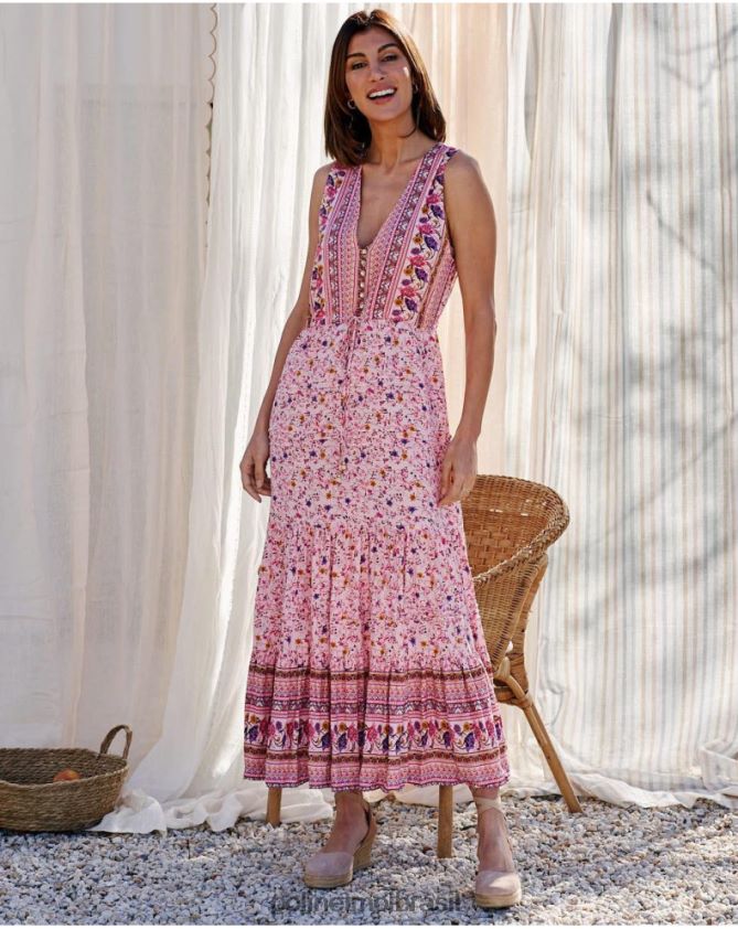 Polin et moi rosa vestido queimado clia roupas 6PL24679