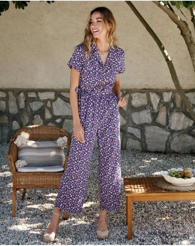 Polin et moi roxo macaco floral benazir roupas 6PL246104