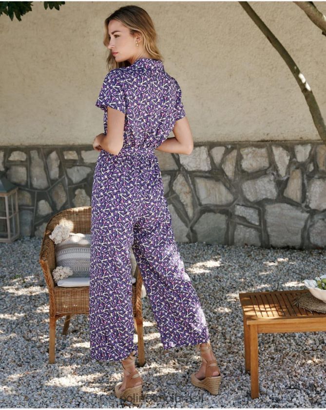 Polin et moi roxo macaco floral benazir roupas 6PL246104