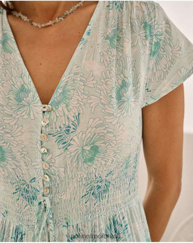 Polin et moi turquesa vestido queimado vicky roupas 6PL24662